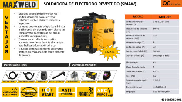 SOLDADORA DE ELECTRODO REVESTIDO (SMAW) - Image 2